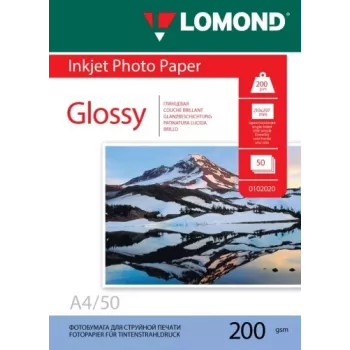 Lomond Photo Inkjet Paper Glossy 200 g/m2 A4, 50 lehte