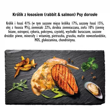 PAKA ZWIERZAKA Küülik lõhega M – kuiv koeratoit – 9 kg