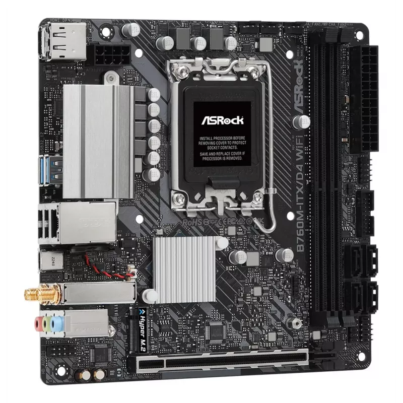 Emaplaat ASRock B760M-ITX/D4 WiFi Intel B760 LGA 1700 mini ITX