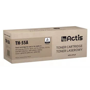 Toonerikassett ACTIS TH-55A ühildub HP 55A CE255A / Canon CRG-724, must, 6000 lehekülge, üksikpakend