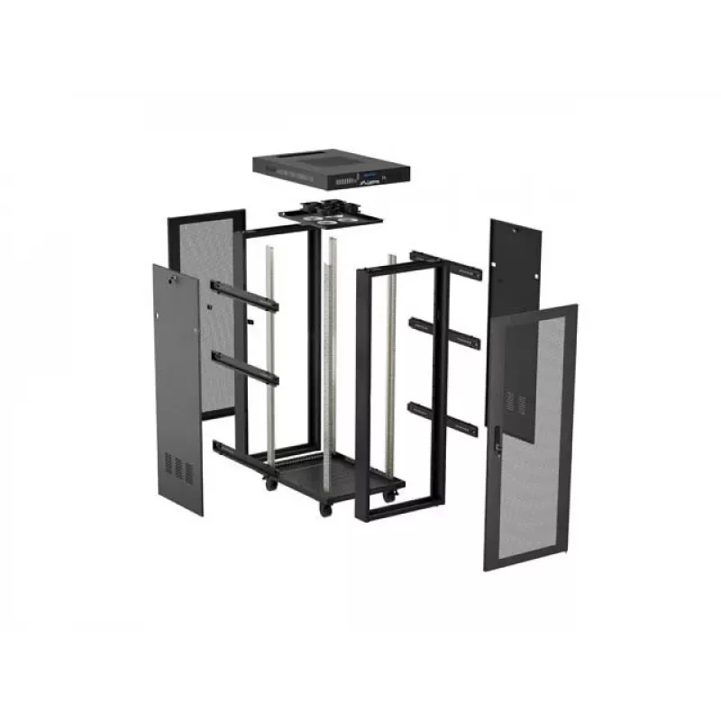 Eraldiseisev LANBERG FF01-6824-23BL 24U 600×800 mm IP20 must riiulikapp
