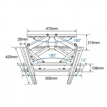 TB TV-seinakinnitus TB-43P 26-55 55 kg VESA 400x400 (TB-43P)