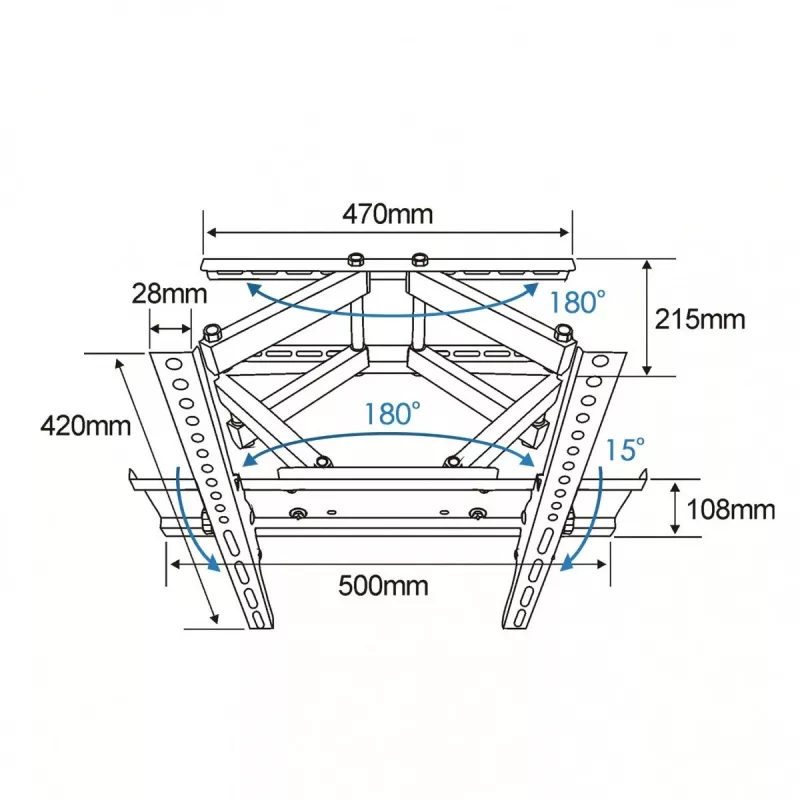 TB TV-seinakinnitus TB-43P 26-55 55 kg VESA 400x400 (TB-43P)