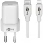 Apple Lightning / USB-C PD laadimiskomplekt 30 vatti, laadija valge, 1-meetrine kaabel, PD