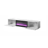 TV-kapp Cama Meble SLIDE 200K elektrikaminaga 200x40x37 cm läikiv valge