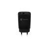 NATEC juhtmega mobiilseadme laadija NUC-2141, 30W, USB-C PD 3.0 + USB-A QC 3.0, 110–240V, must