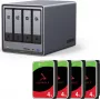 NAS-korpus UGREEN DXP4800 Plus koos 16 TB (4×4TB) SATA-ketastega, 4-pesaline RAID-valmidusega