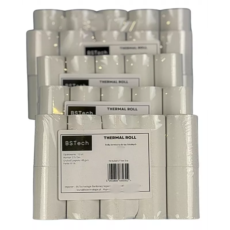 BSTech Termorull kassaaparaatidele fiskaalne 57x15m 10 tk