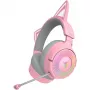 Razer Kraken Kitty V3 Pro - Quartz kõrvaklapid, juhtmega ja juhtmevaba, peavõru, mängimiseks, USB Type-A, Bluetooth, roosa
