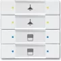 BUSCH JAEGER Puuteandur 4/8-suunaline Multifunktsioon 6127/02-84