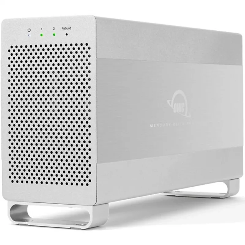HDD-korpus OWC Mercury Elite Pro Dual valge kahele 3,5-tollisele SATA-kõvakettale, RAID 0/1/SPAN, USB Type‑B