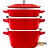 Staub La Cocotte ümmargune malmist pajaroog -- KOMPLEKT 3 TÜKKI