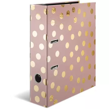 Ring Binder HERMA 7057 A4 Gold Pink