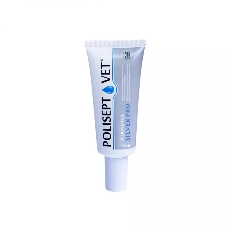 Haavageel JM Sante Polisept Vet Silver Pro 30 ml — paikne haavahooldus koertele ja kassidele, 30 ml tuub