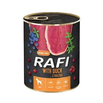 Märg koeratoit dolina noteci Rafi Dog pardi, mustikate ja jõhvikatega 800 g, valku 9%, rasva 7%, niiskust 78%