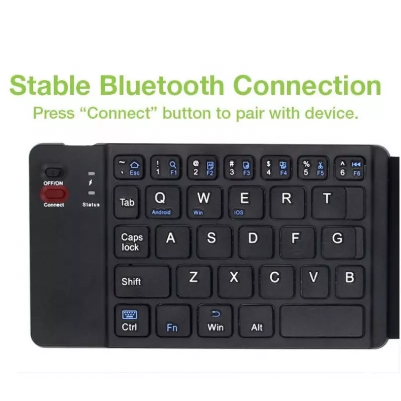 Bluetooth 3.0 kokkupandav juhtmevaba klaviatuur