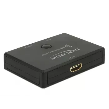 DeLock HDMI 2 - 1 lüliti kahesuunaline 4K 60 Hz - Video/Audio lüliti - 2 x HDMI - Lauapealne