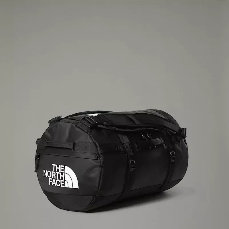 Duffel bag The North Face Base Camp S — 50 L, nailon/polüester, must/valge