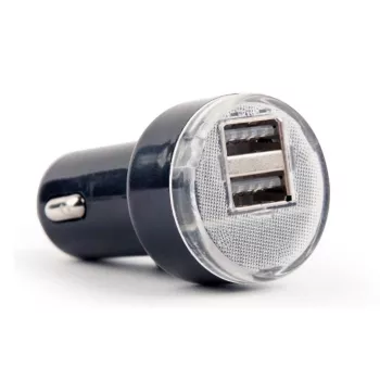 Autolaadija Gembird EG-U2C2A-CAR-02, 12–24 V sisend, 5 V/2,1 A väljund, 2× USB 2.0, must