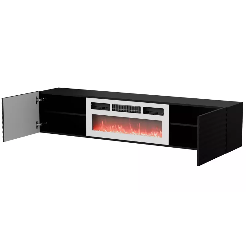 Cama RTV-kapp TULA 183x35x37 must matt + valge kamin