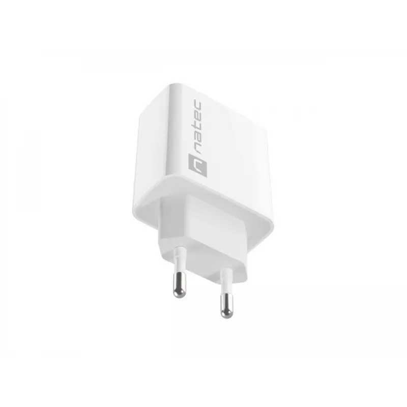 Sisene USB-C kiirlaadija NATEC RIBERA 12V 20W Quick Charge 3.0 valge