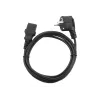Gembird PC-186 toitekaabel must 1,8 m CEE7/4 C14 pistikuga
