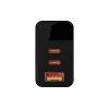 LCD seinlaadija USB pesa + USB-Cx2 PD 65W GAN must vattmeeter