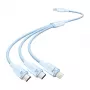 USB 2.0 A kuni 3-ühes 3A kaabel Vention CTPLG 1,5 m sinine – andmeedastus ja laadimine