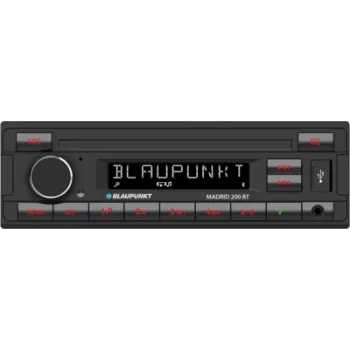 Autoradio BLAUPUNKT Madrid 200 BT — ühe-DIN, Bluetooth, madal paigaldussügavus