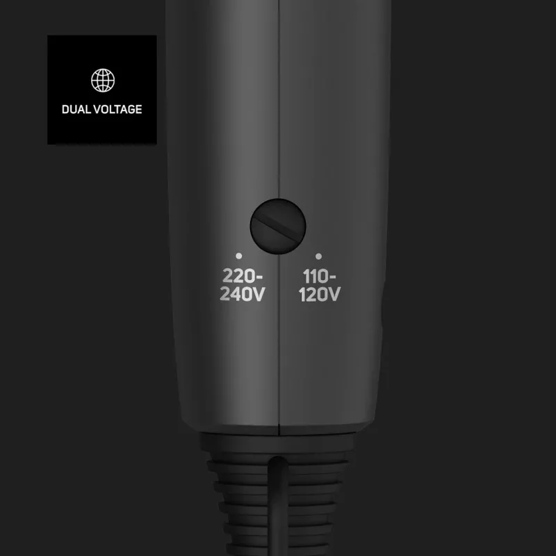 Föön Taurus Studio Glow 1500 — 1400 W, 3 kuumusastet, 2 kiirust, kokkupandav, riputatav, must