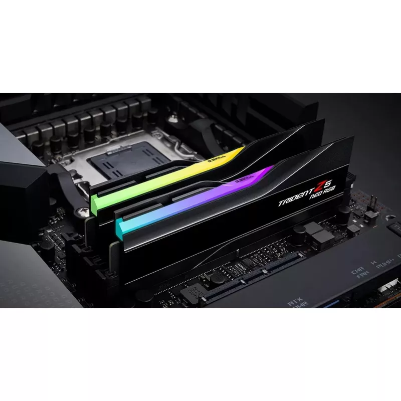 DIMM 96 GB DDR5-5600 (2x 48 GB) Dual-Kit, Arbeitsspeicher schwarz, F5-5600J4040D48GX2-TZ5NR, Trident Z5 NEO RGB, AMD EXPO