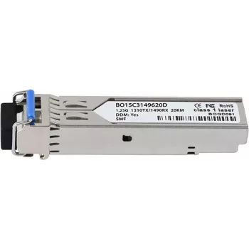 Ühilduv Extreme Networks MGBIC-BX10-U-EN BlueOptics© BO15C3149620D SFP Transiiver, LC-Simplex, 1000BASE-BX-U, Singlemode Fiiber, TX1310nm/RX1490nm, 10KM, DDM, 0°C/+70°C (MGBIC-BX10-U-EN-BO)