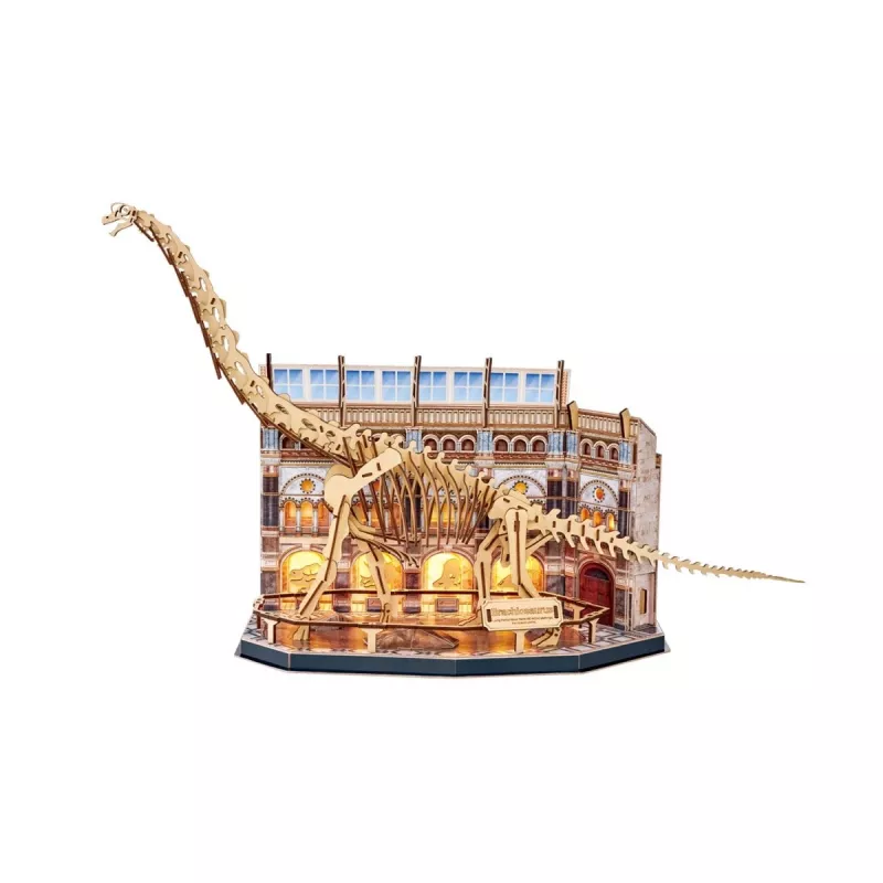 3D LED pusle Dante CubicFun NatMus Brachiosaurus 05447 – hariv kokkupandav mudel LED-valgustusega