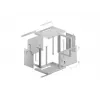 19 9U 600X 450 hall wall mount rack cabinet perfo