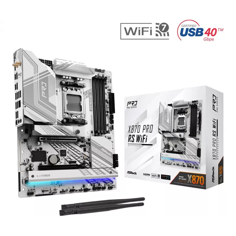 ASRock X870 Pro RS WiFi AM5 ATX emaplaat