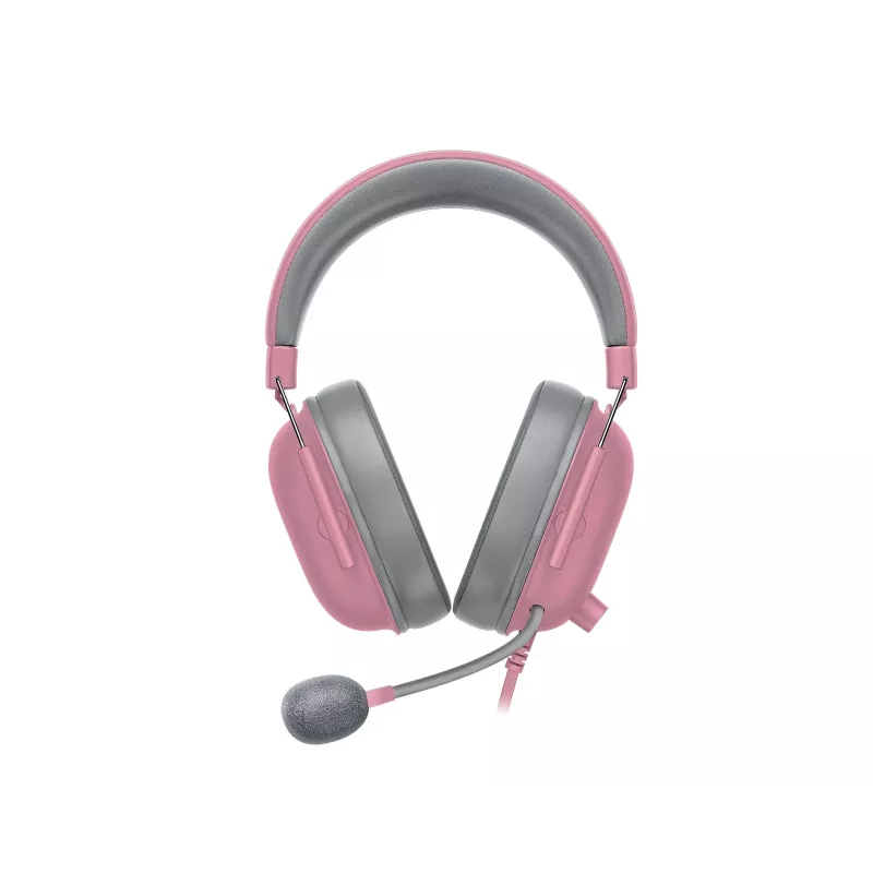 Peakomplekt Razer Mustshark V2 X juhtmega binauraalne mänguripeakomplekt, 3,5 mm, virtuaalne 7.1, 32 Ω, poroloonist kõrvapadjad, roosa
