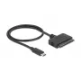 DeLOCK 63803 kaabli soovahetaja USB C 22-kontaktiline SATA must 0,5 m