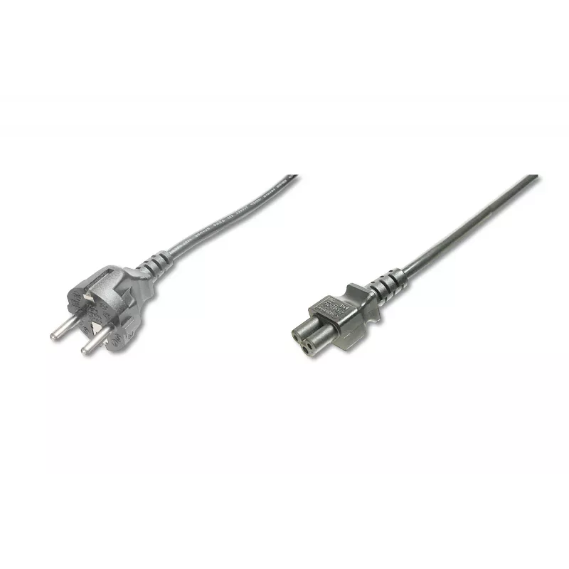Assmann toitekaabel, Schuko - C5, pistik/pistikupesa, 1,8 m, H05VV-F3G 0,75 mm², must (AK-440103-018-S)