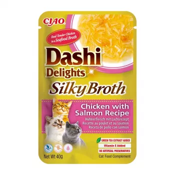 INABA CAT Dashi Delights Silky Broth kana ja lõhega – kassi maiuspala – 40g