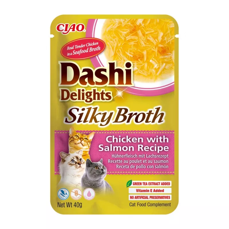 INABA CAT Dashi Delights Silky Broth kana ja lõhega – kassi maiuspala – 40g