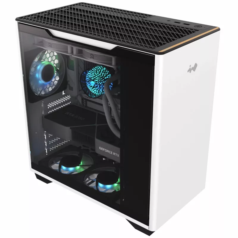 InWin A5 Midi-Tower karastatud klaasiga - valge