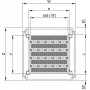 SCHROFF 19-tolline riiul, statsionaarne, 75 kg - 19\FACHB.STAT.600B 900T 7021 (22117844)