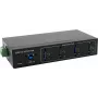 USB 3.2 jaotur Exsys EX-11224HMVS — 4-pordiline Gen1 jaotur koos USB-kaabli ja DIN-liistu kinnituskomplektiga