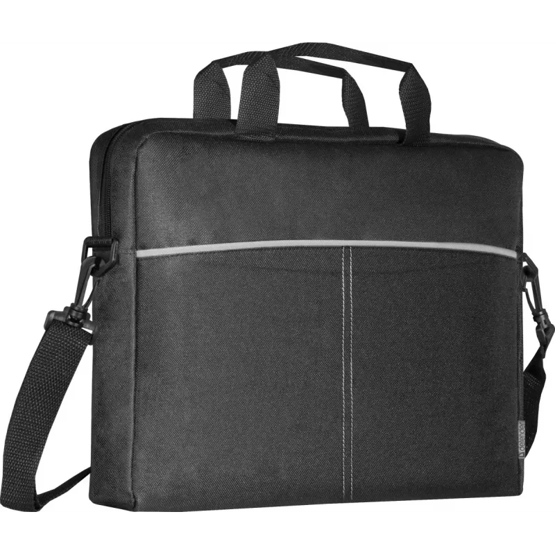 Sülearvutikott DEFENDER Lite 39,6 cm (15,6 tolli) Must/Hall, polüester, tõmblukk, käepide, eemaldatav õlarihm