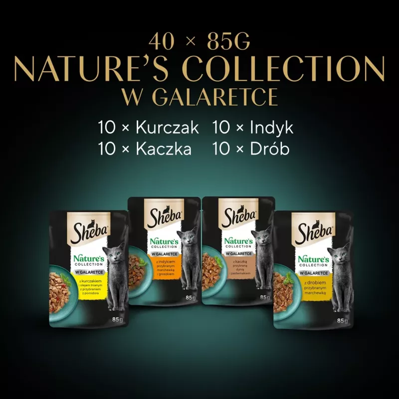 SHEBA Nature's Collection linnuliha maitsed tarretises - märg kassitoit - 40 x 85 g