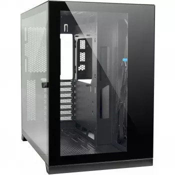 C-703 Vision ATX mängukorpus, karastatud klaas, must