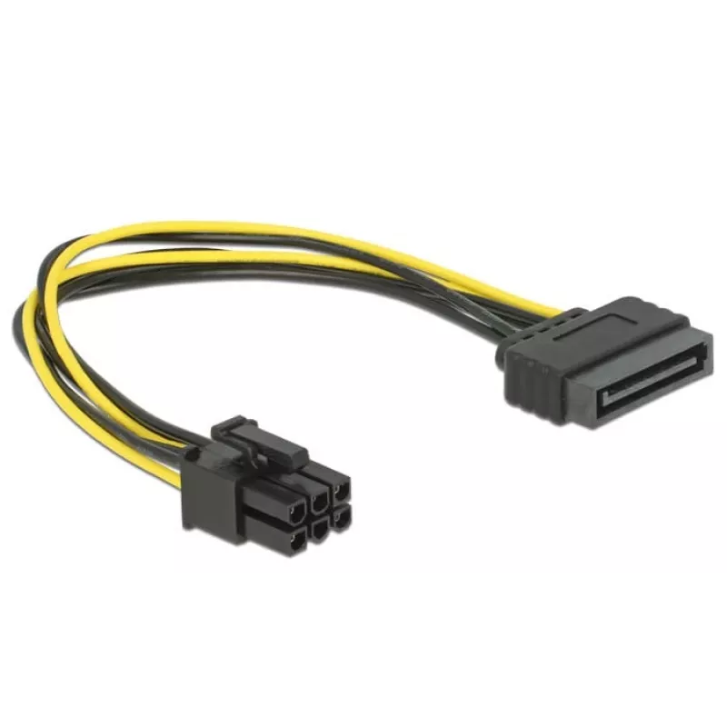 Delock 82924 SATA 15-kontaktine 6-kontaktilisele PCI Expressi toitekaablile