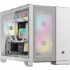 Corsair 2500D AIRFLOW Micro ATX kahekambriline arvutikorpus – valge CC-9011264-WW