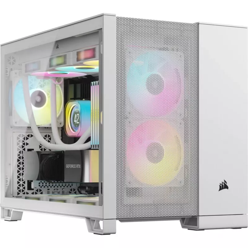 Corsair 2500D AIRFLOW Micro ATX kahekambriline arvutikorpus – valge CC-9011264-WW
