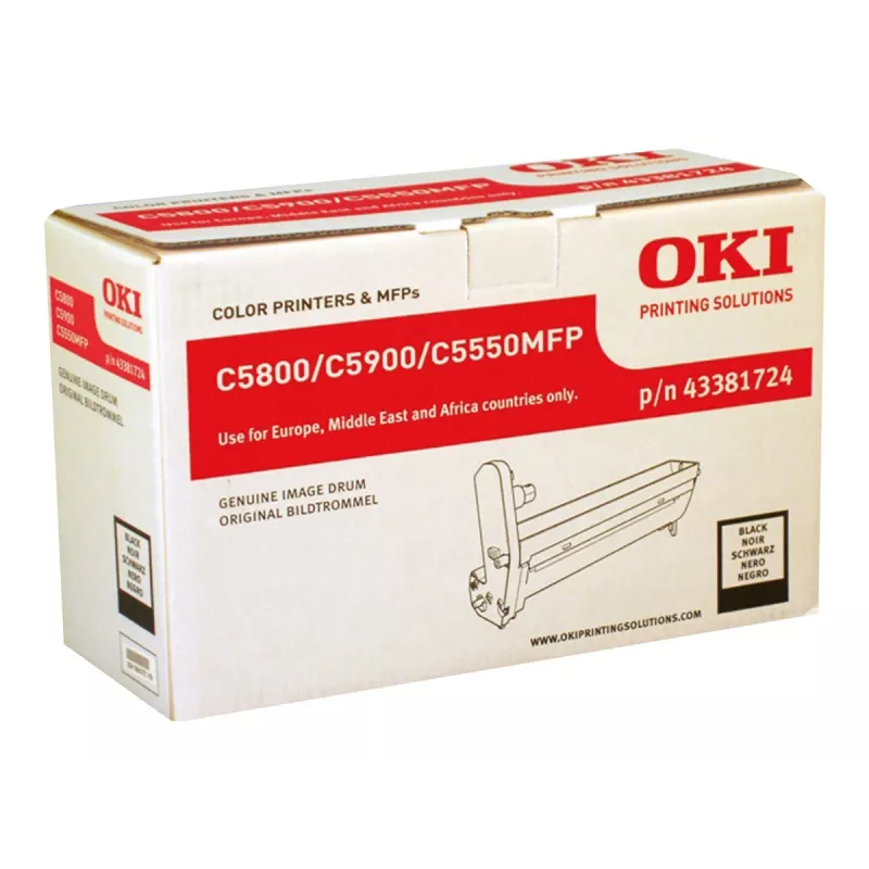 OKI musta värvi pilditrummel mudelitele C5800 C5900 C5550MFP 20000 lehekülge